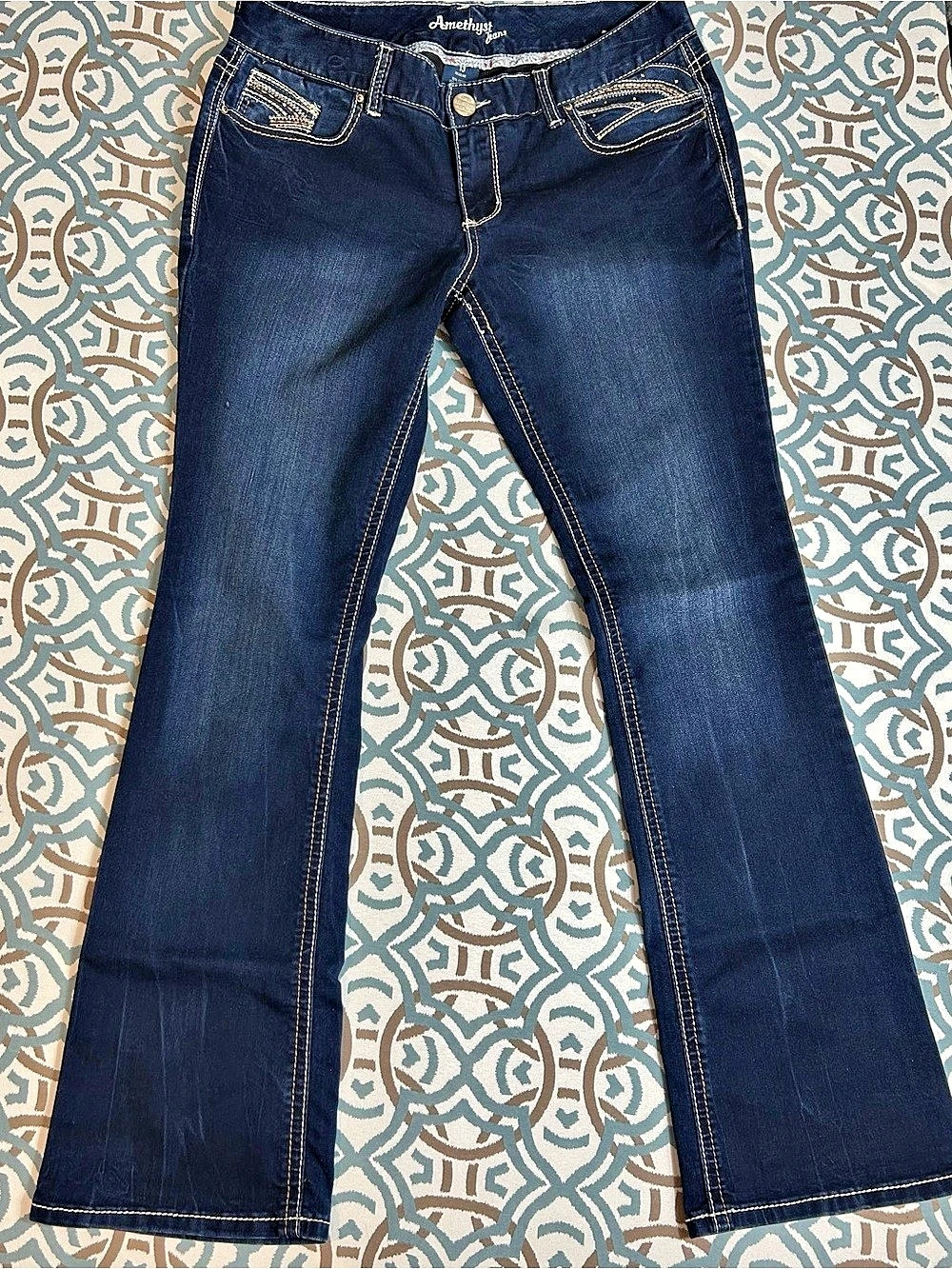 Amethyst Jeans Boot Cut Premium Denim Jeans in Blue Size 13